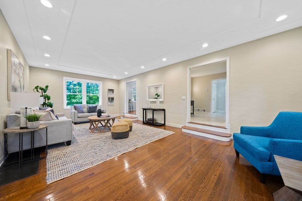 70 Burdean Road Newton, MA 02459 - Photo 14 of 38 a living room with furniture and wooden floor