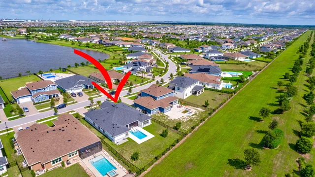 a view of a lake with a ocean view