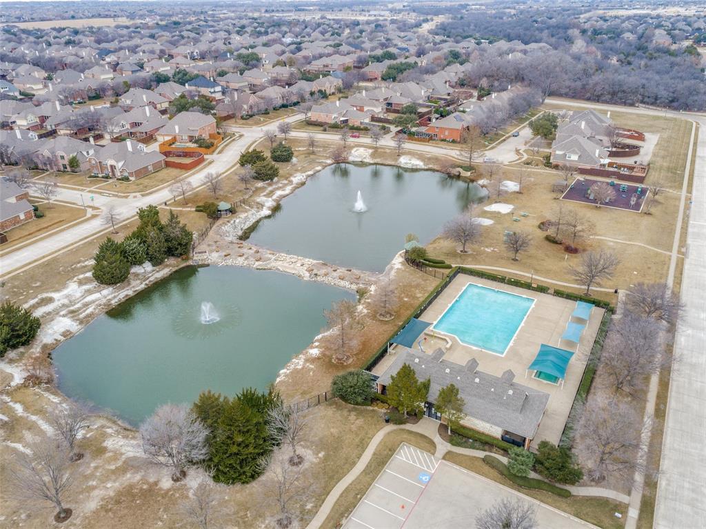 14886 Daneway Drive Frisco, TX 75035 - Photo 29 of 29 an aerial view of a house with a lake view
