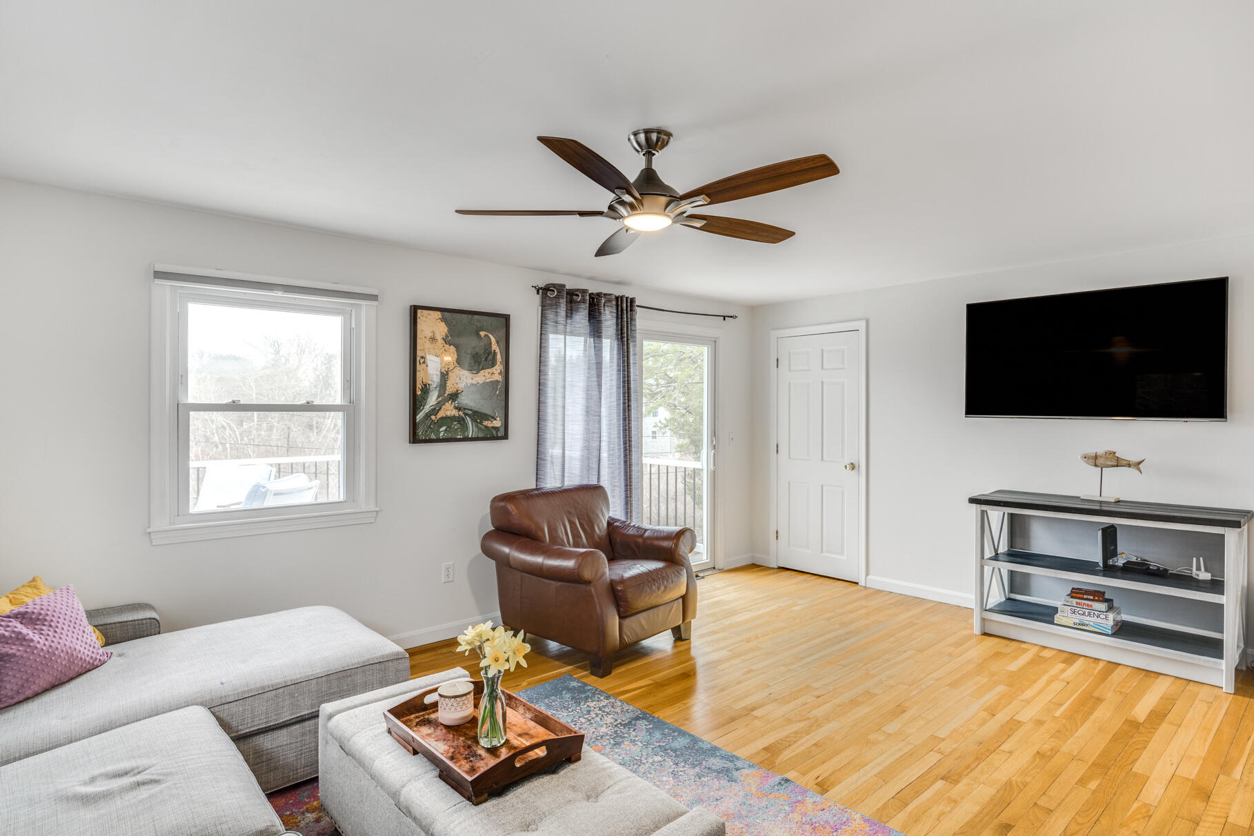25 Cranberry Road Eastham, MA 02642 - Photo 10 of 45 a living room with furniture and a flat screen tv