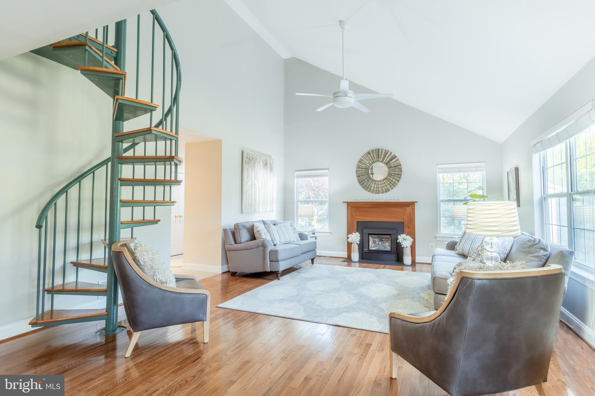 712 Meadowbank Road Kennett Square, PA 19348 - Photo 12 of 30 Family Room w/ Spiral Staircase to Master Bedroom