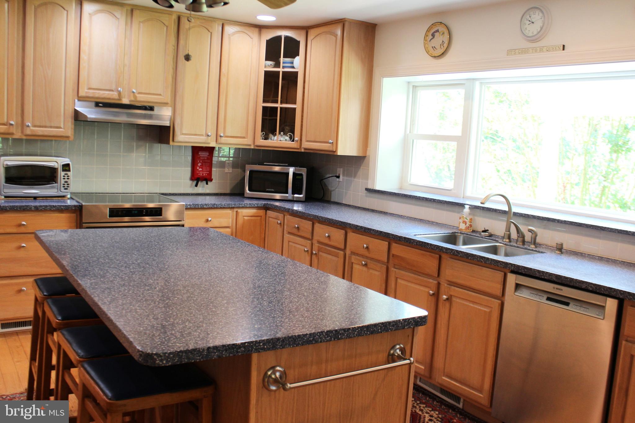 178 Shed Road Douglassville, PA 19518 - Photo 17 of 58 a kitchen with stainless steel appliances granite countertop a sink a window and chairs