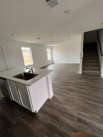 a room with hard wood floor