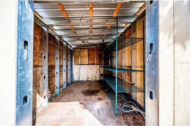 a view of storage and utility room