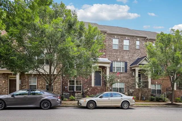 a car parked in front of a house