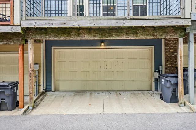 a view of wooden door