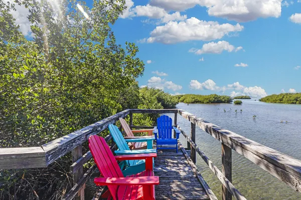 a view of an outdoor sitting area