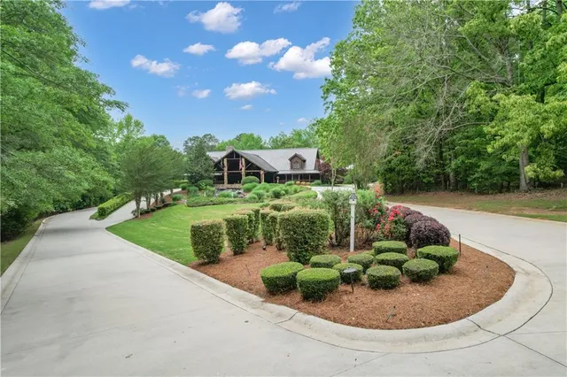 a view of a chairs and table in a patio