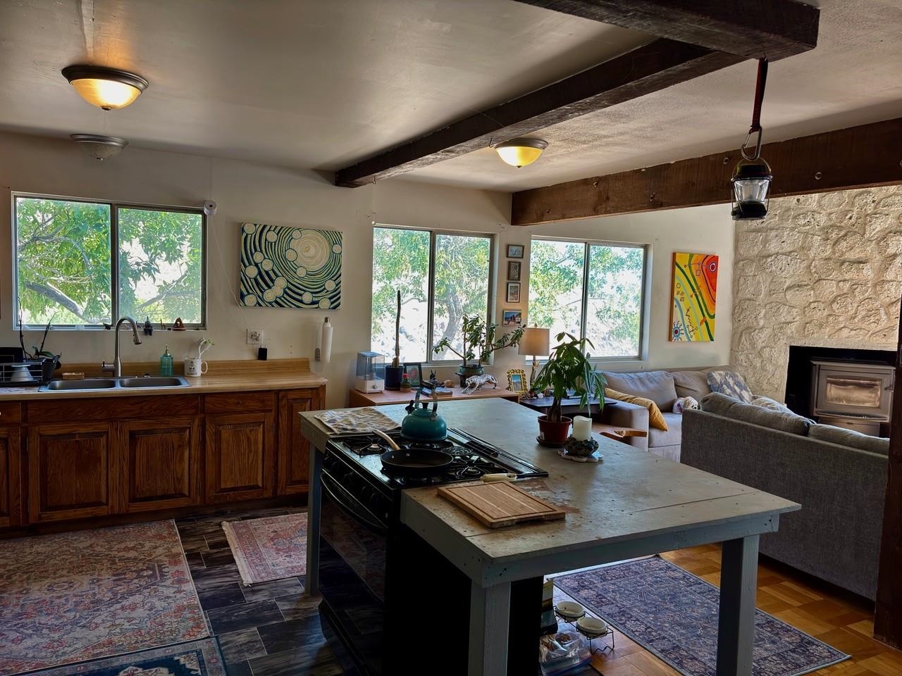 57 Bir Road, Unit 1 Bishop, CA 93514 - Photo 5 of 35 a kitchen with sink stove and cabinets