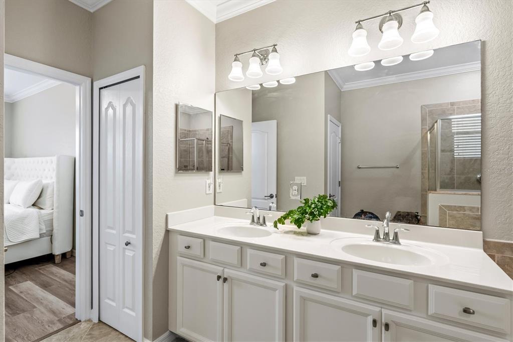 17030 Blue Ridge Place Bradenton, FL 34211 - Photo 26 of 65 a bathroom with a sink and a mirror