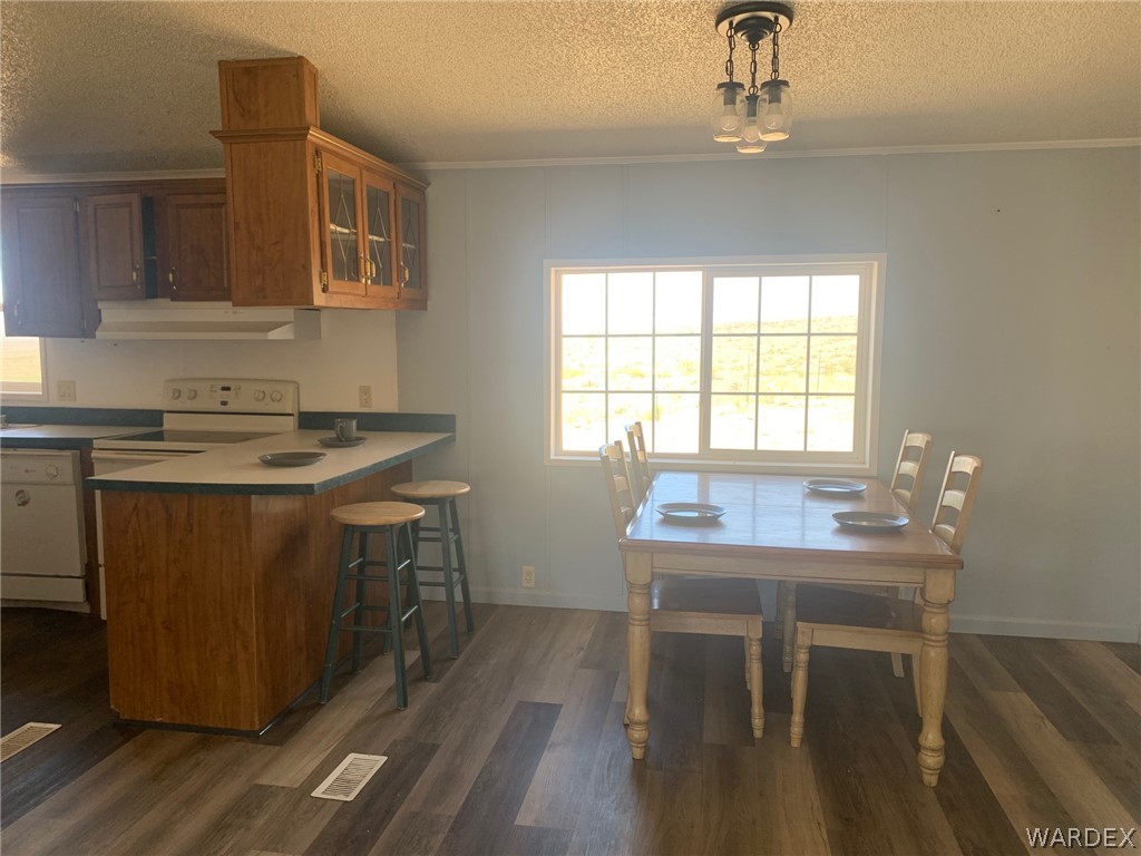 4745 Smoketree Road Golden Valley, AZ 86413 - Photo 9 of 33 a kitchen with kitchen island a dining table chairs cabinets and sink