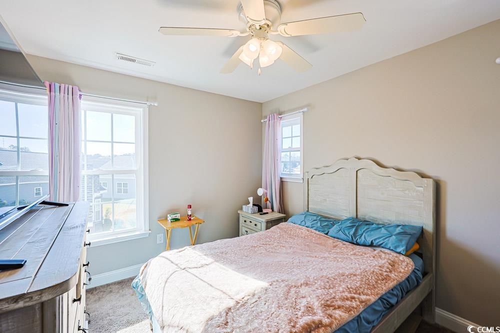 724 Hobonny Loop Longs, SC 29568 - Photo 19 of 40 Bedroom with a ceiling fan and light carpet