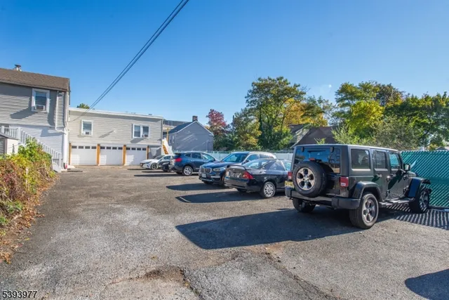 a car parked in front of a house