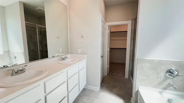 a bathroom with a sink and a bathtub