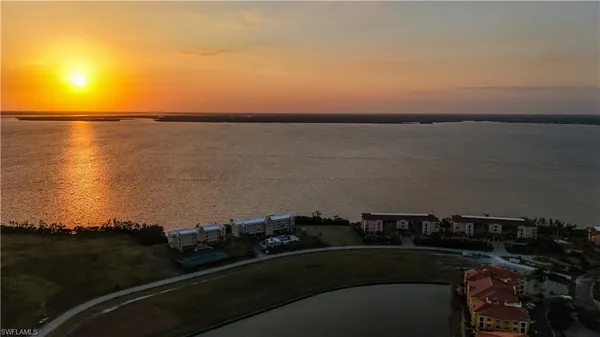 a view of a patio with plants and a fountain