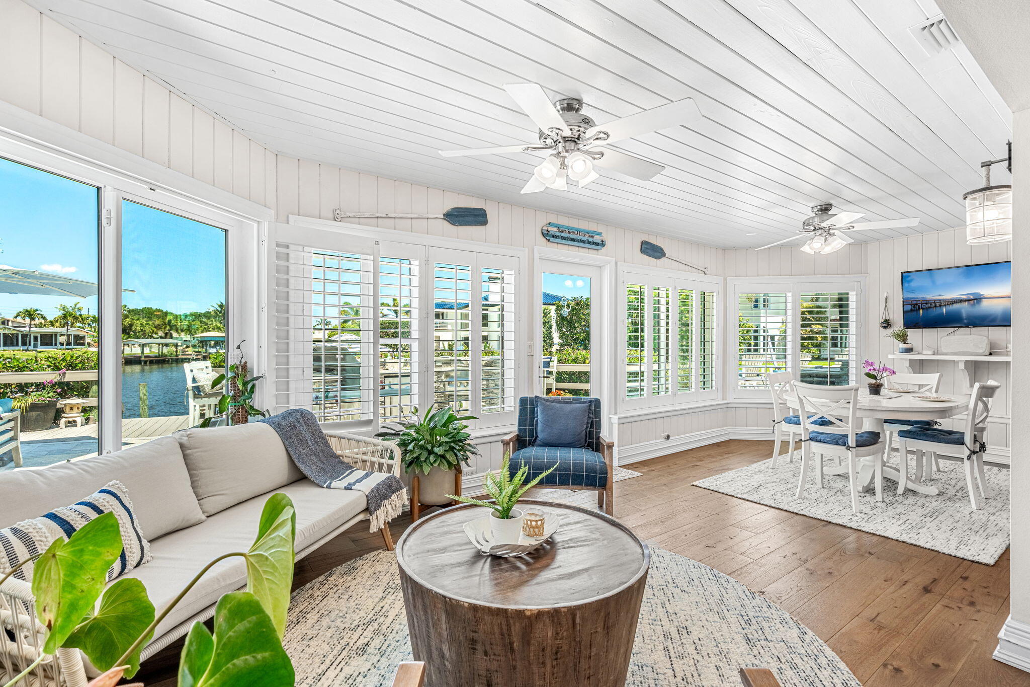 452 Sandy Key Melbourne Beach, FL 32951 - Photo 30 of 140 a living room with furniture and a large window