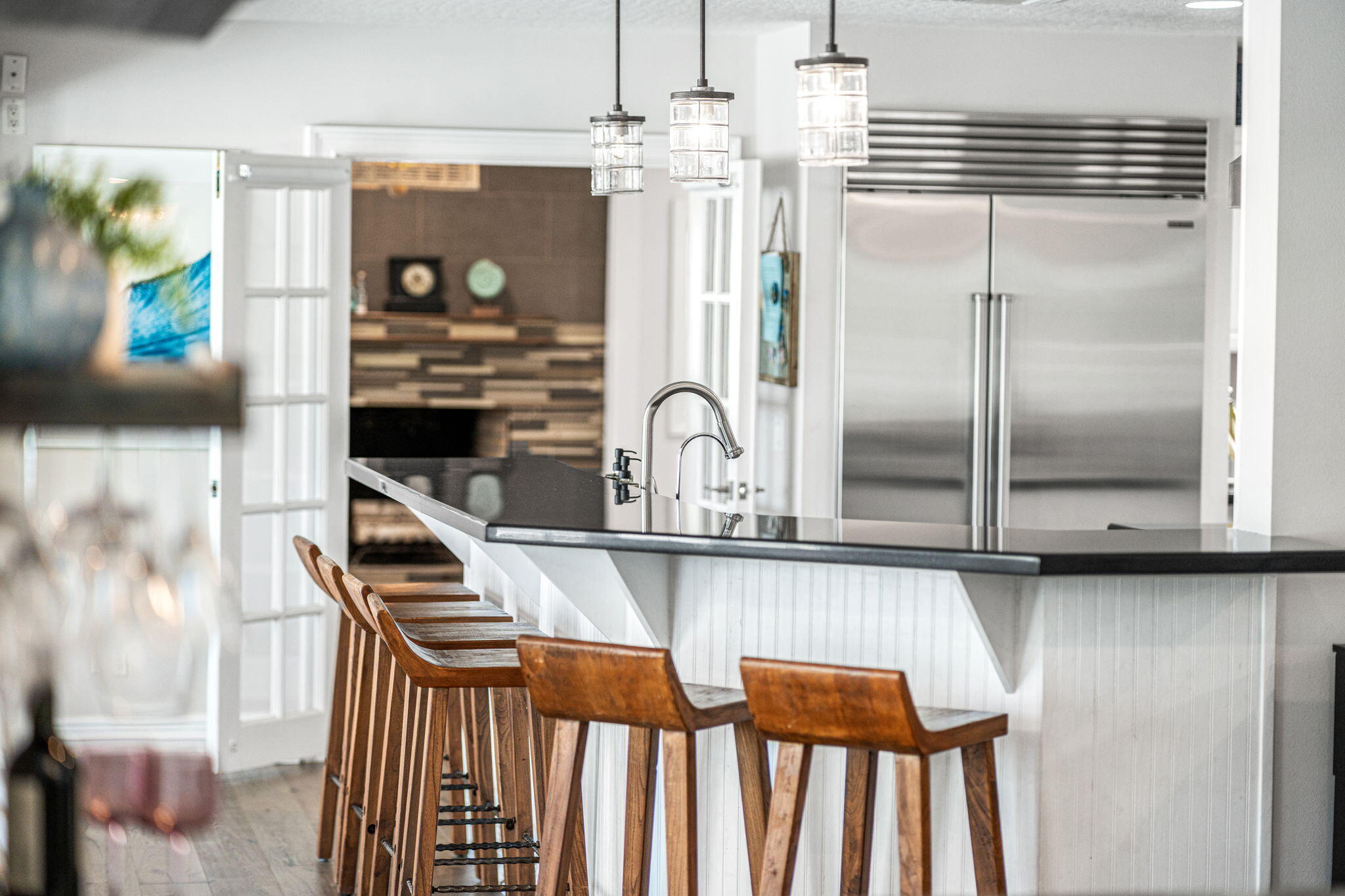 452 Sandy Key Melbourne Beach, FL 32951 - Photo 37 of 140 a kitchen with a refrigerator and countertop