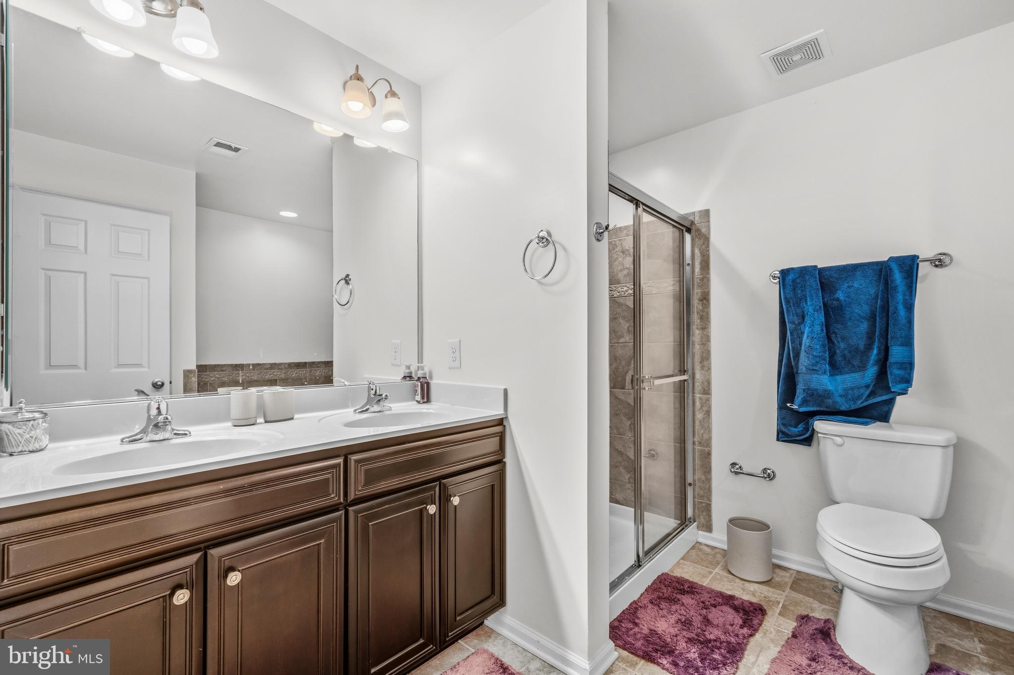 31 Wayside Court Falling Waters, WV 25419 - Photo 22 of 36 a bathroom with a double vanity sink toilet and shower