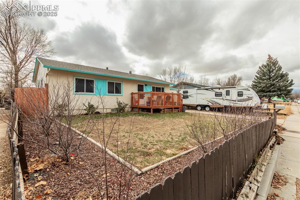 342 Mt View Lane Fountain, CO 80817 - Photo 2 of 17 a view of a house with backyard and sitting area