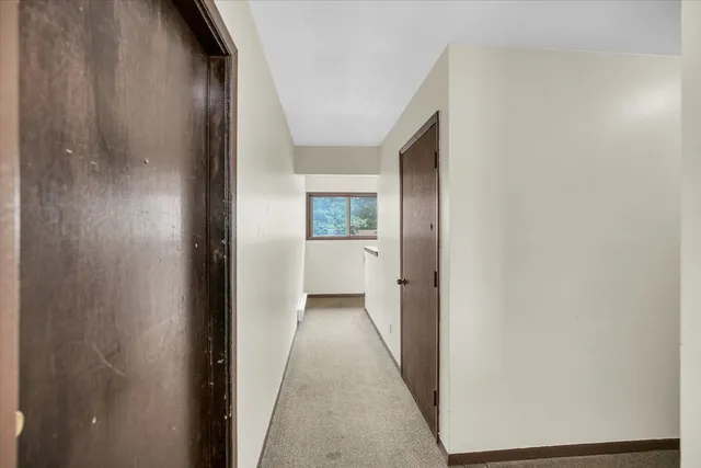 an empty room with a window