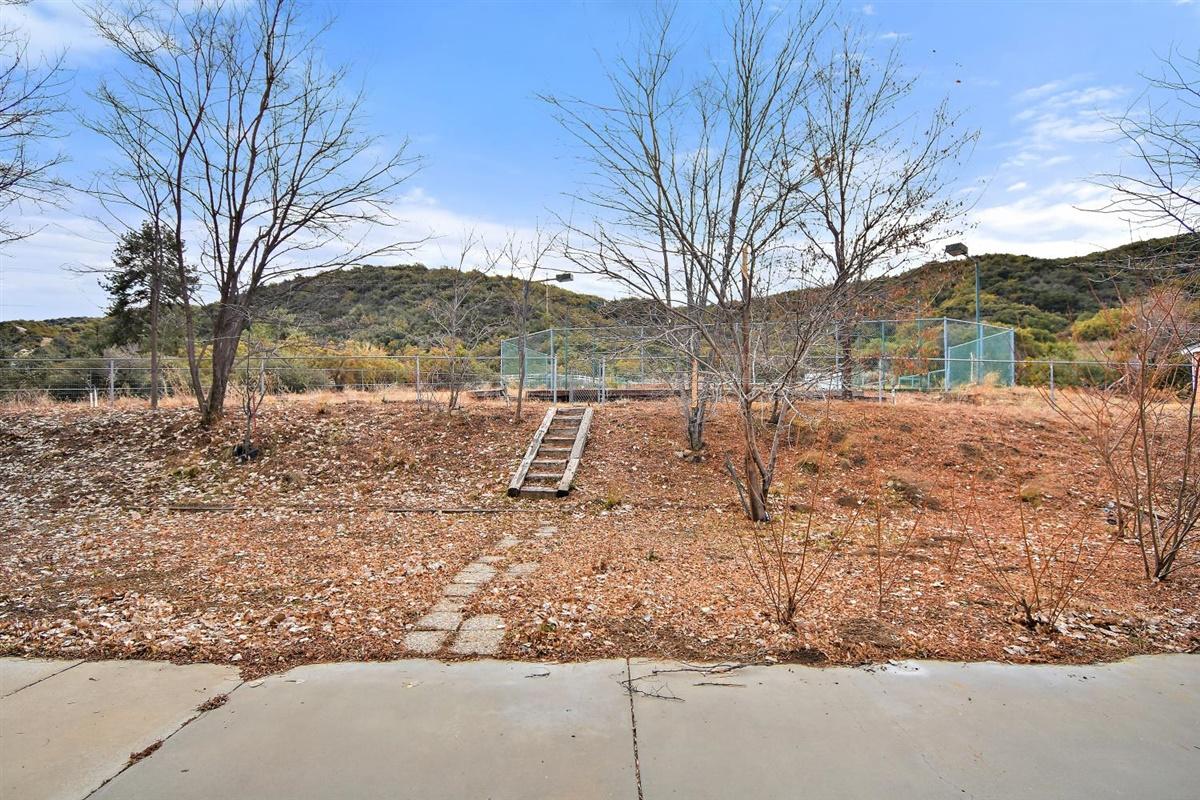59911 Hop Patch Spring Road Mountain Center, CA 92561 - Photo 30 of 42 a backyard of a house with large trees