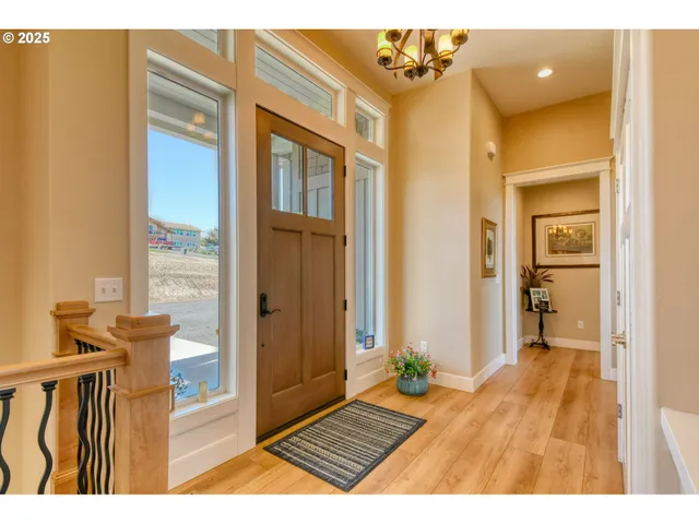 a view of an entryway of house and front door