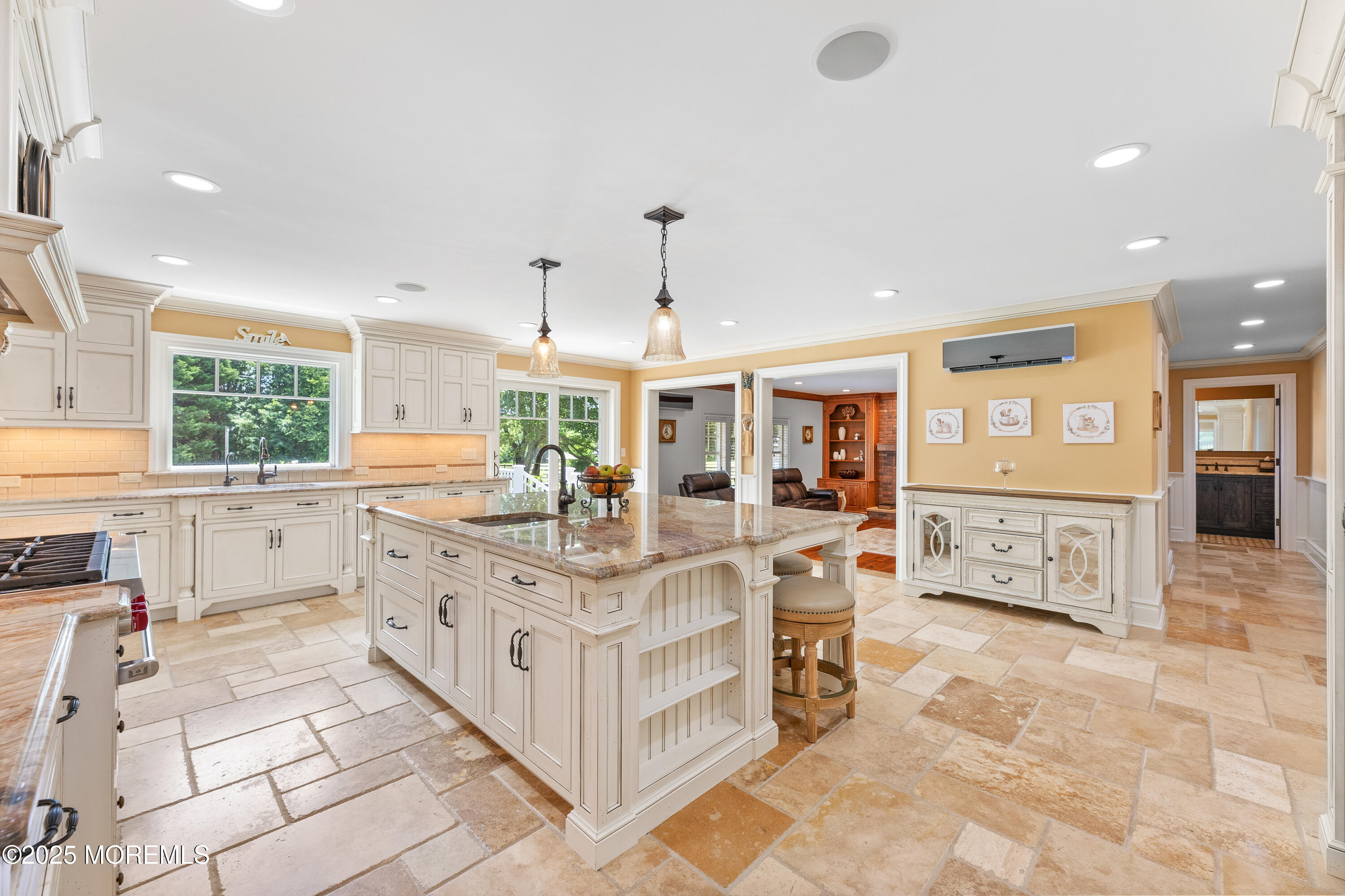 13 Indian Path Millstone Township, NJ 08535 - Photo 14 of 67 a kitchen with stainless steel appliances kitchen island granite countertop a stove a sink and a cabinets