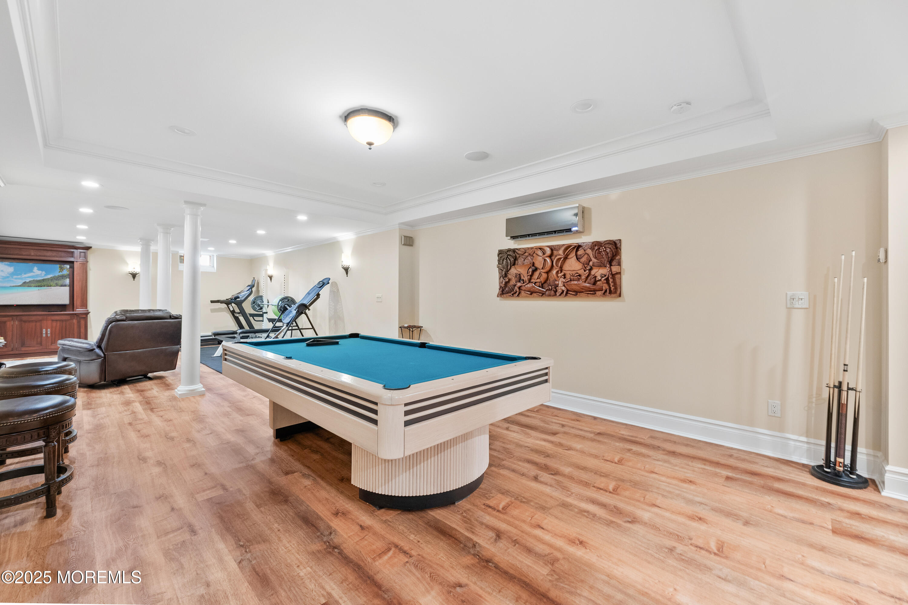 13 Indian Path Millstone Township, NJ 08535 - Photo 51 of 67 a room with wooden floor and pool table