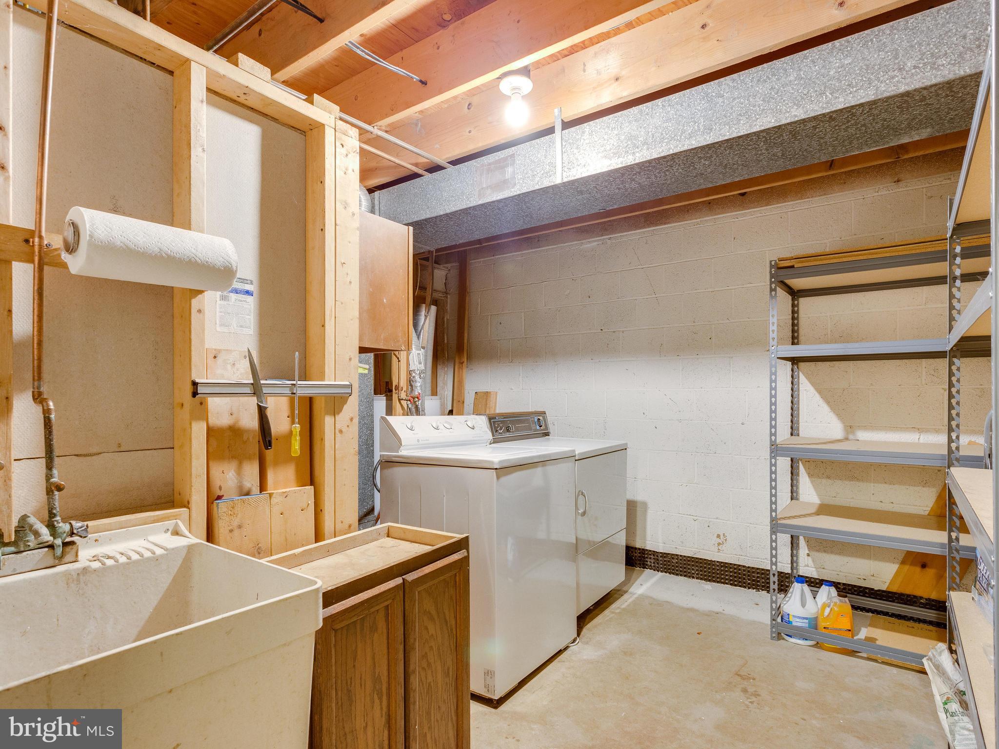 5523 Miles Court Springfield, VA 22151 - Photo 18 of 23 Laundry Room with Full Wall of Shelving