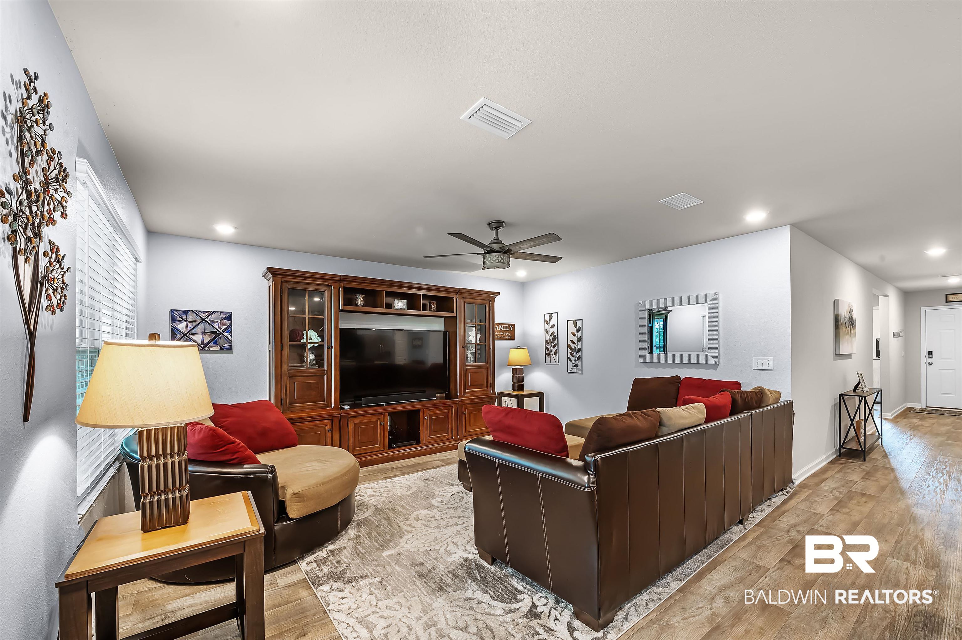 17985 Lewis Smith Drive Foley, AL 36535 - Photo 9 of 56 Living room featuring light wood-type flooring and ceiling fan