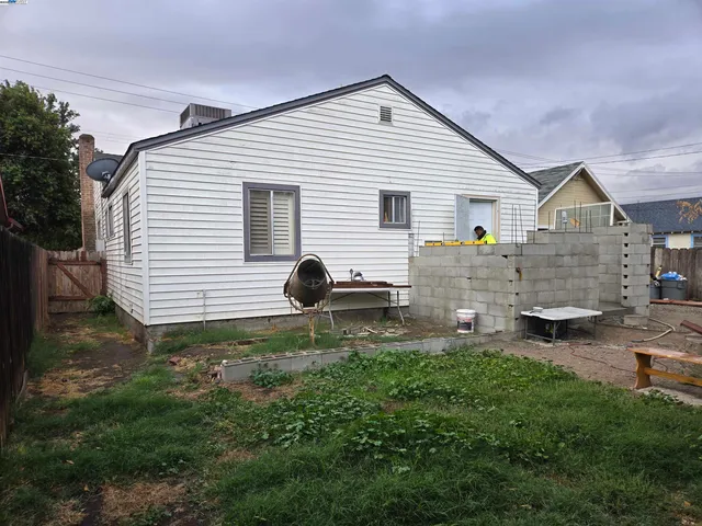 a backyard of a house