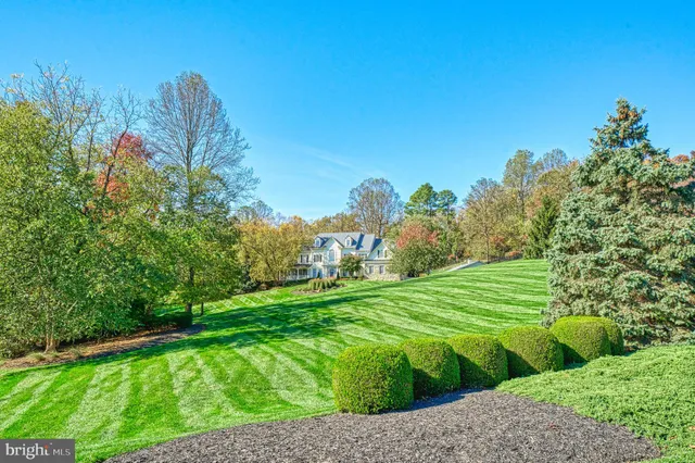 a view of a golf course with a garden