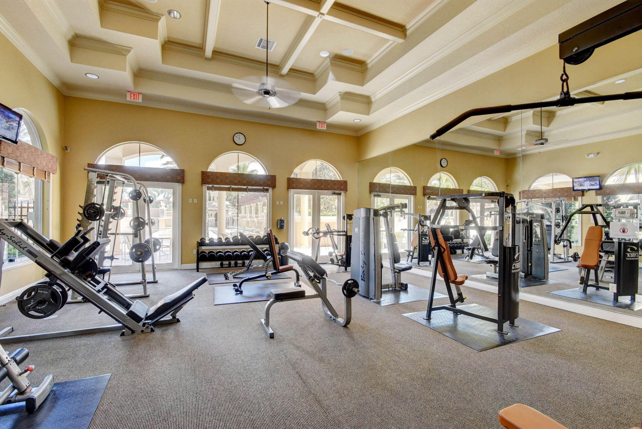 3553 Collonade Drive Wellington, FL 33449 - Photo 62 of 76 a view of a room with gym equipment