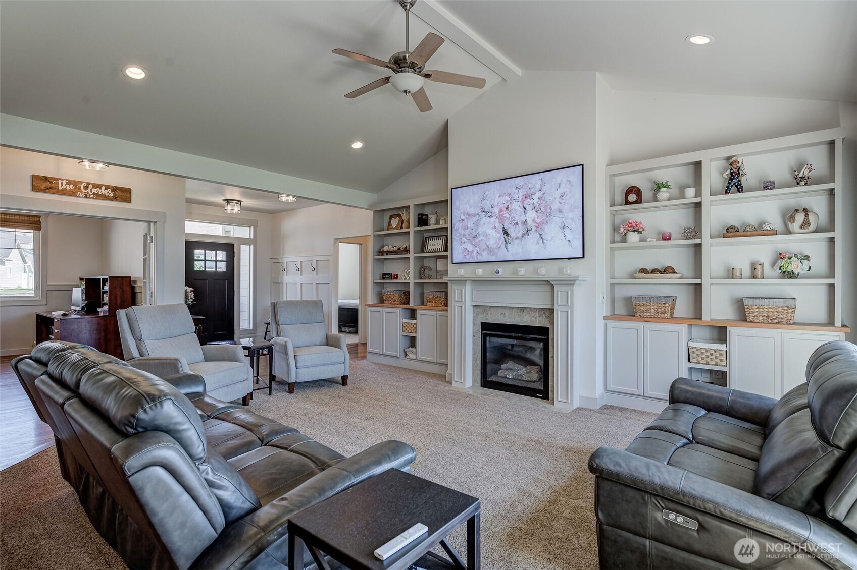 826 Autumn Crest Drive Wenatchee, WA 98801 - Photo 15 of 38 a living room with furniture and a fireplace