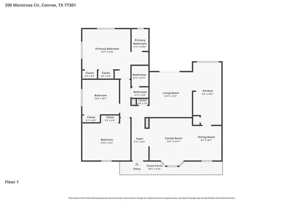 $1,835 | 200 Montrose Circle, Conroe, TX 77301