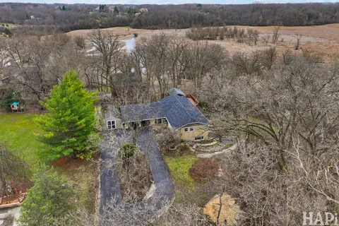 a view of a lake with mountains in the background
