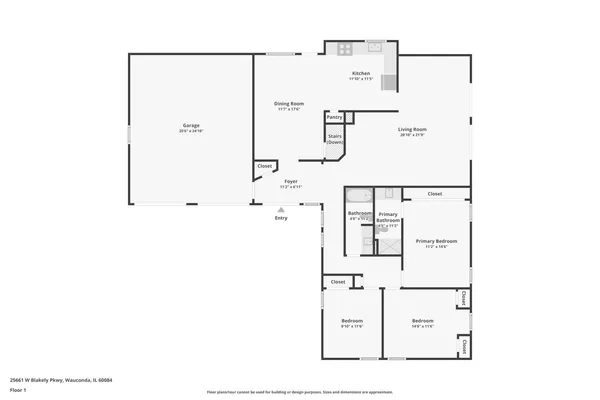 $399,900 | 25661 West Blakely Parkway, Wauconda, IL 60084