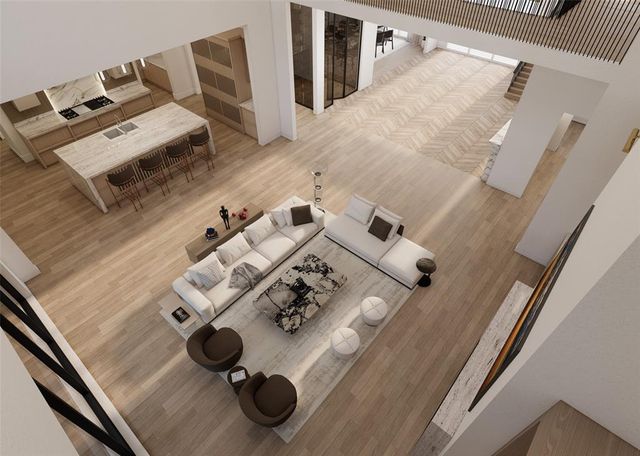 a view of utility room with wooden floor