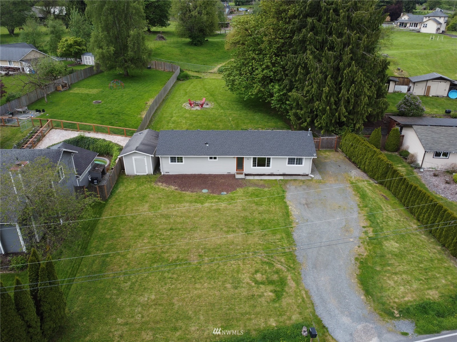 14416 Connelly Road Snohomish, WA 98296 - Photo 23 of 24 an aerial view of a house with pool