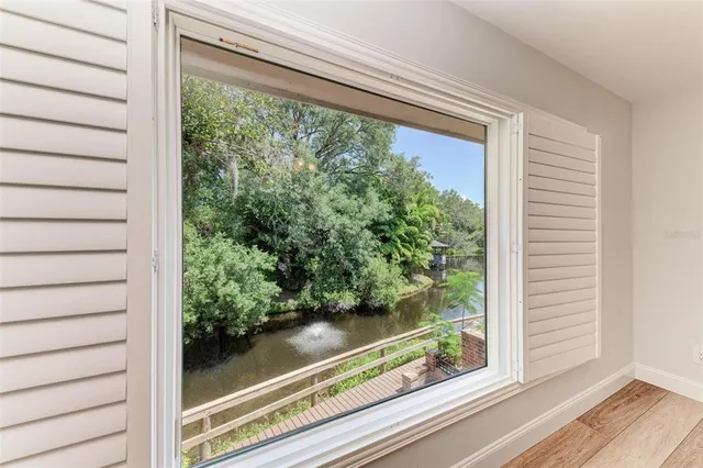 a view of a window in a room