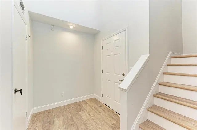 a view of an entryway with staircase