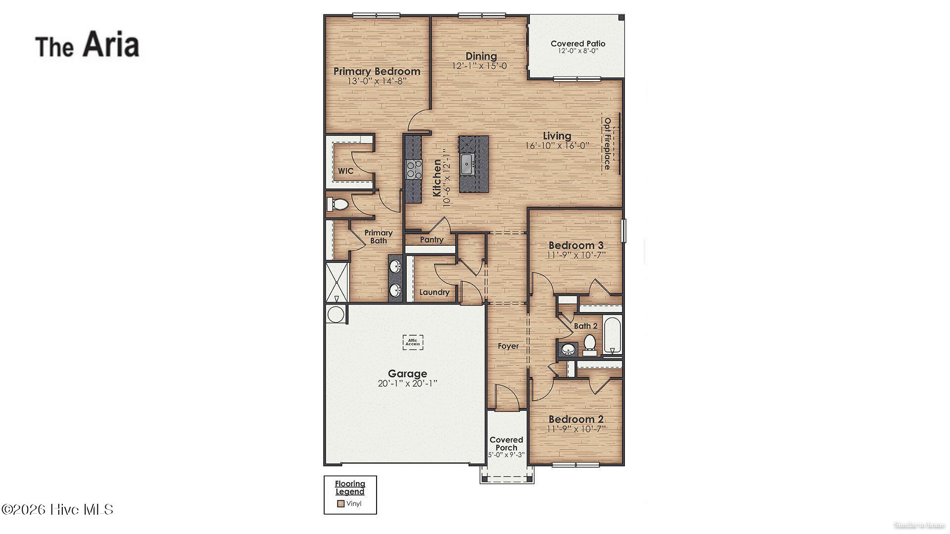1735 Travor Street, Unit LOT 93 Navassa, NC 28451 - Photo 29 of 29 Aria Floorplan