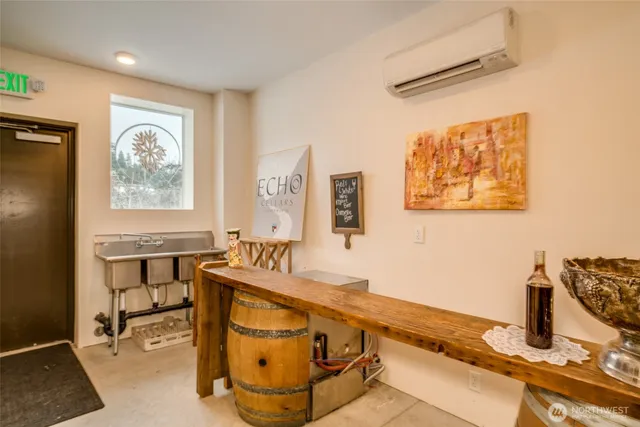 a view of swimming pool with outdoor space and seating area