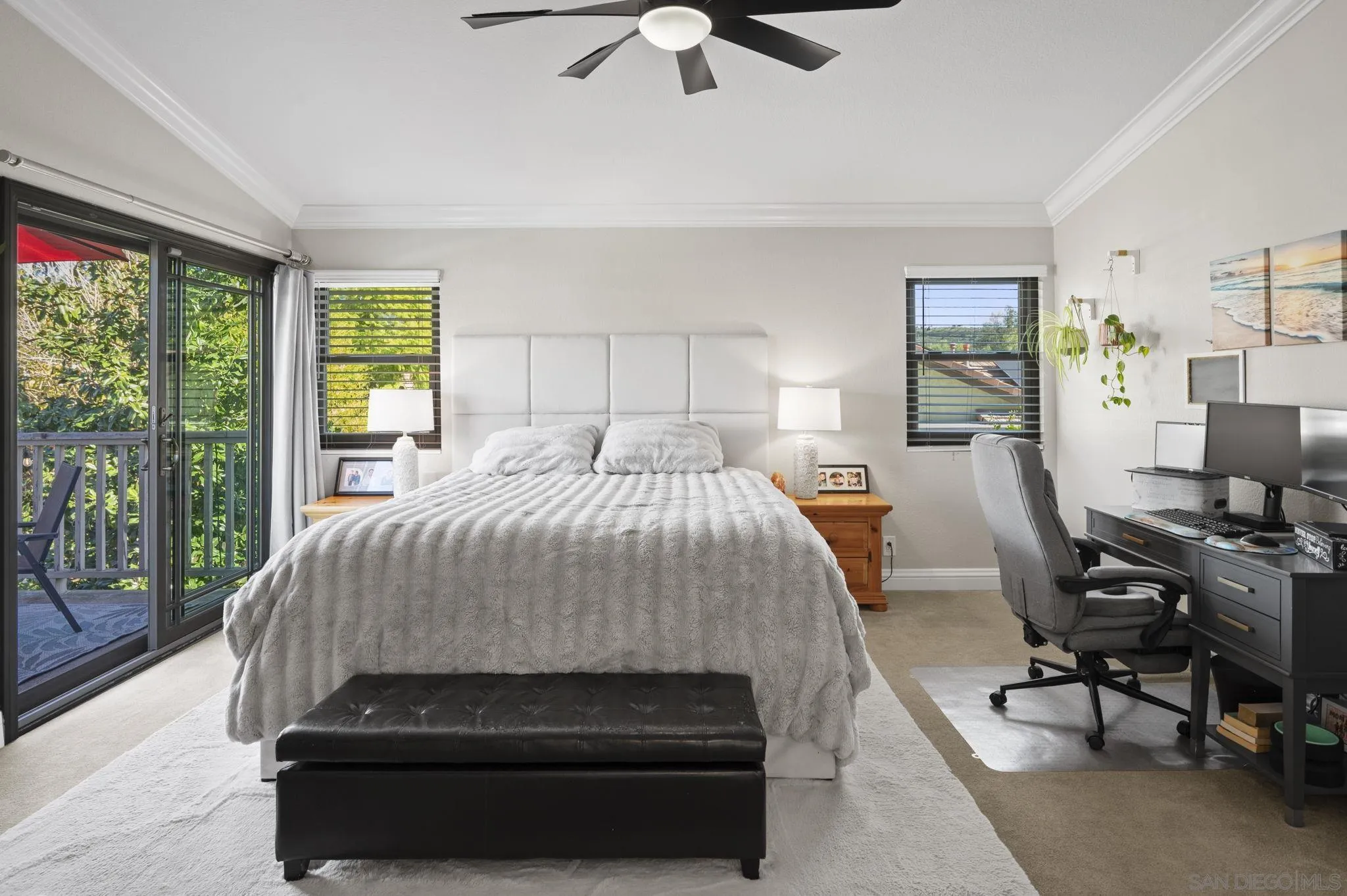 13972 Poway Valley Road Poway, CA 92064 - Photo 23 of 59 a bedroom with a bed and large windows