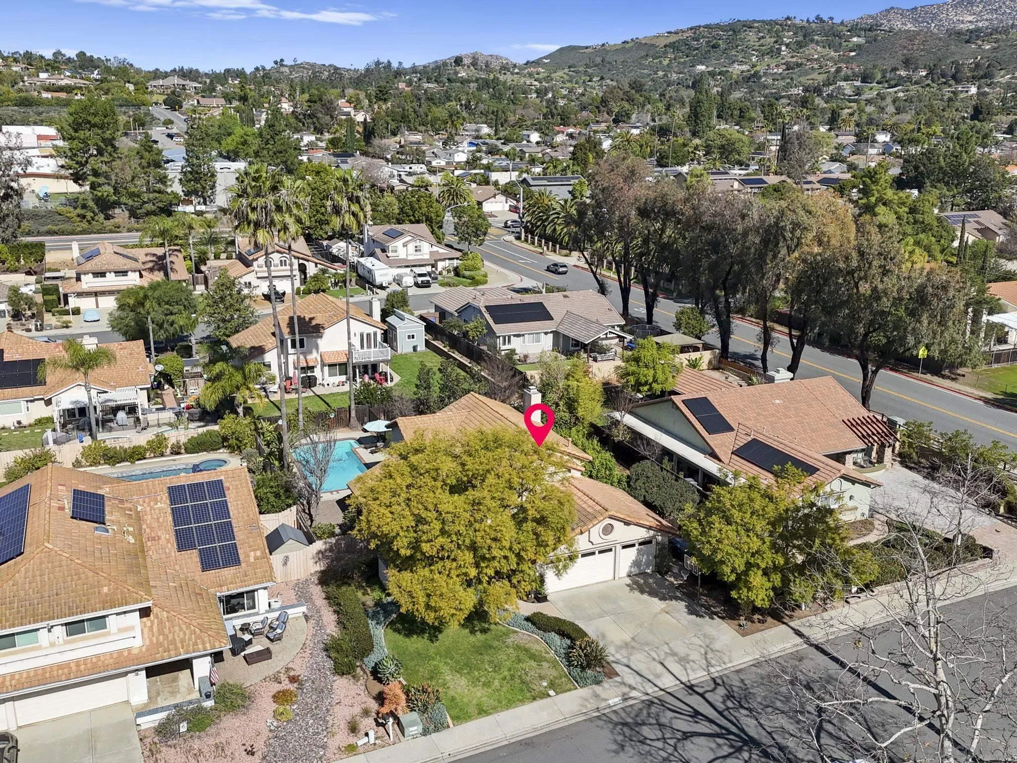 13972 Poway Valley Road Poway, CA 92064 - Photo 45 of 59 an aerial view of residential houses with outdoor space