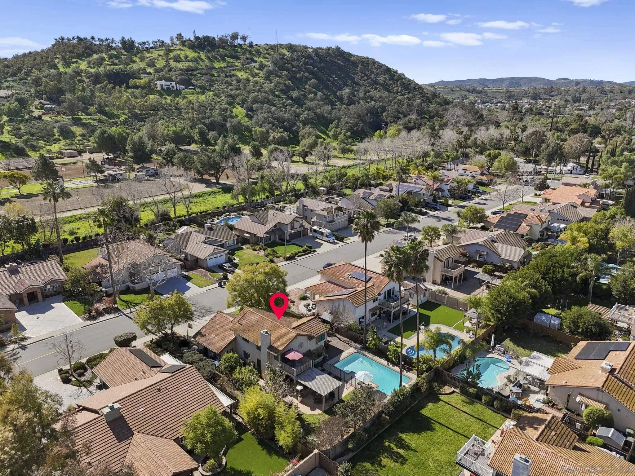 13972 Poway Valley Road Poway, CA 92064 - Photo 51 of 59 an aerial view of residential houses with outdoor space