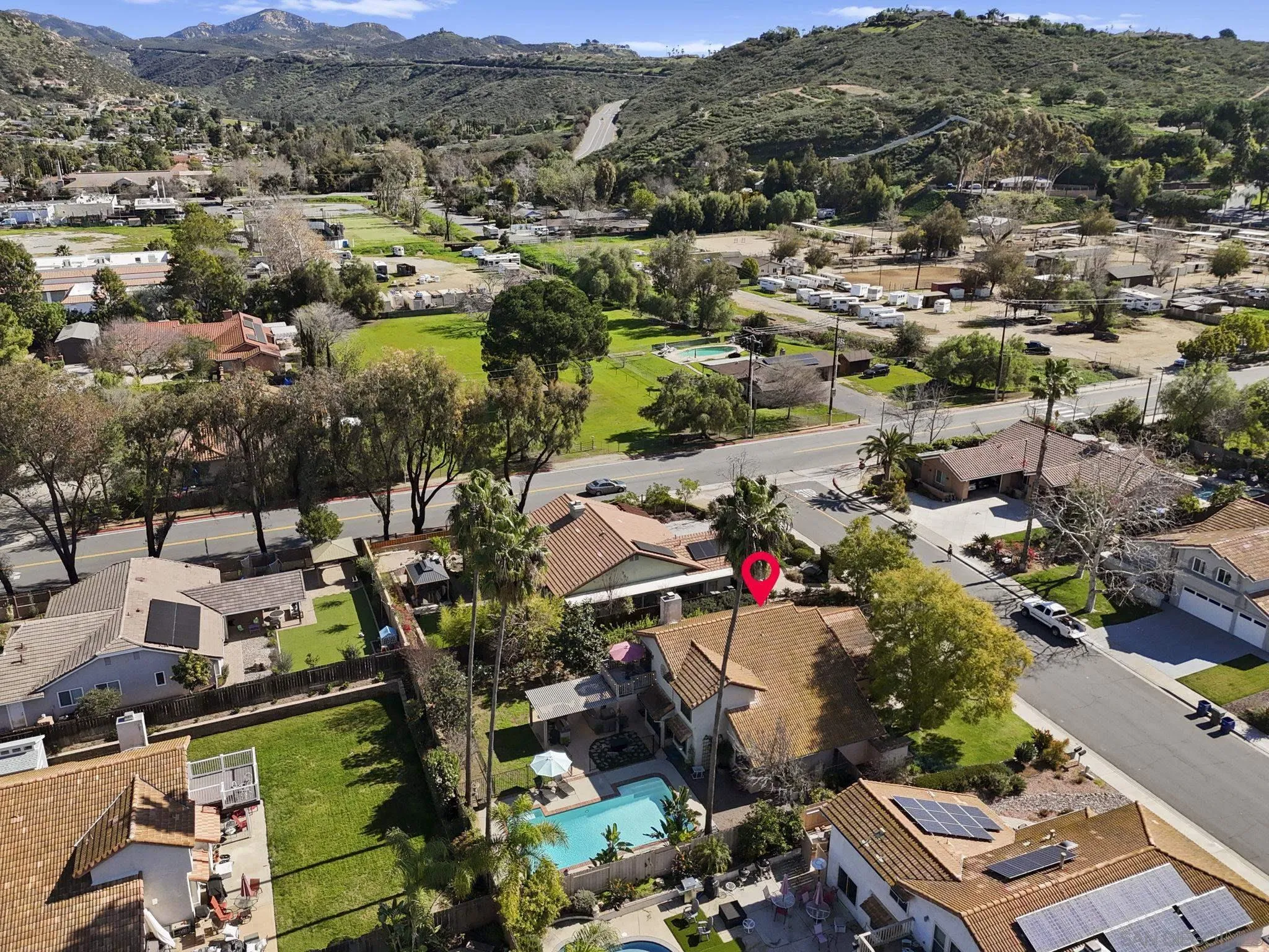 13972 Poway Valley Road Poway, CA 92064 - Photo 54 of 59 an aerial view of a town with couple of houses