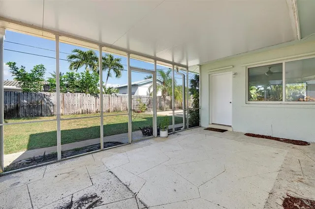 a view of a shaded area with window