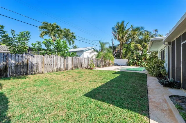 a view of a backyard with a garden