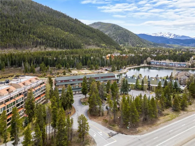 a view of a lake with a mountain